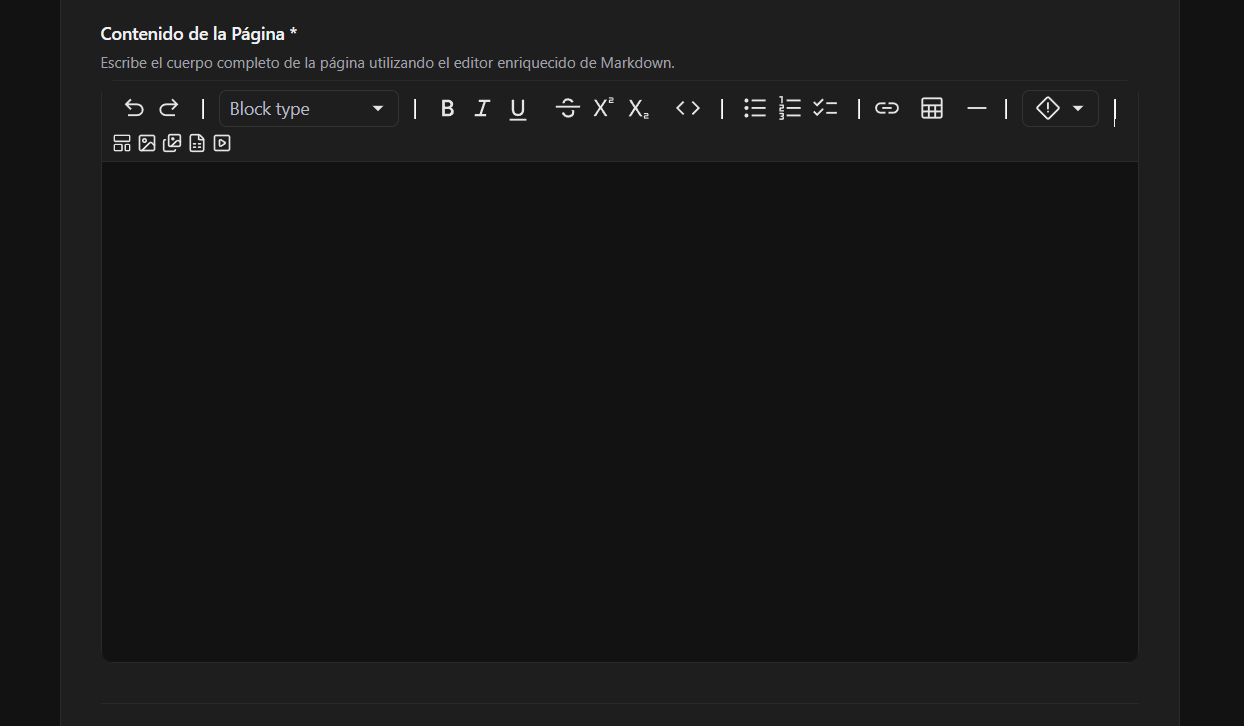 Editor de contenido