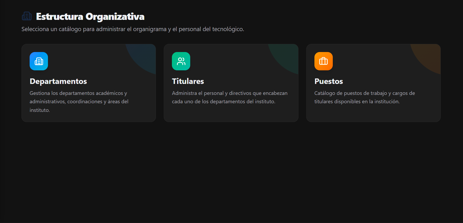 Módulo de Estructura Organizativa