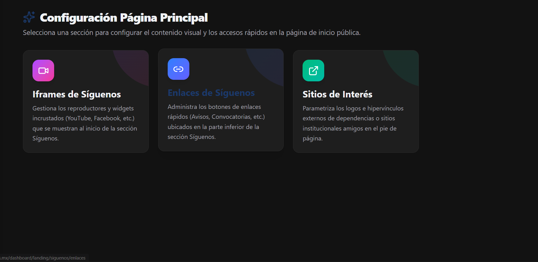 Módulo de Página Principal